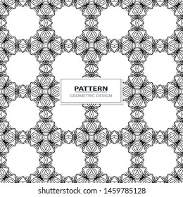 geometric black-and-white ornament seamless pattern