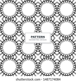 geometric black-and-white ornament seamless pattern