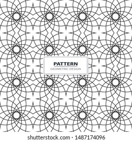 geometric black-and-white ornament seamless pattern