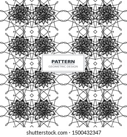 geometric black-and-white ornament seamless pattern