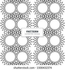 geometric black-and-white ornament seamless pattern