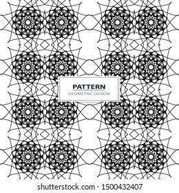 geometric black-and-white ornament seamless pattern