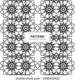 geometric black-and-white ornament seamless pattern