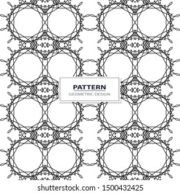 geometric black-and-white ornament seamless pattern