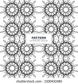 geometric black-and-white ornament seamless pattern