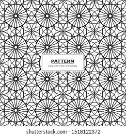 geometric black-and-white ornament seamless pattern