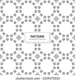 geometric black-and-white ornament seamless pattern