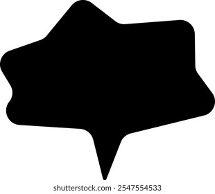 Geometric blank comic style speech and thought bubble for communication design, banners, text templates, and creative projects.