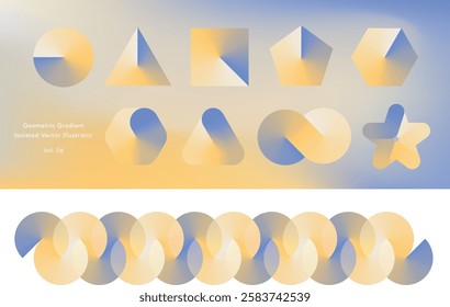 Geometric blend gradient. Isolated vector illustration.	