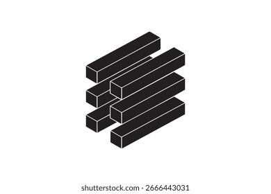 Geometrische Block Silhouette abstrakte Design