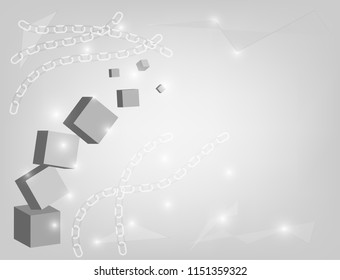 Geometric Blockchain High Technology Vector in the Future.World will be connecting easier with this tool.