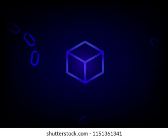 Geometric Blockchain High Technology Vector in the Future.World will be connecting easier with this tool.