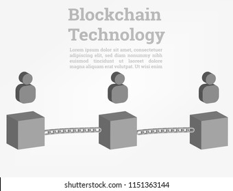 Geometric Blockchain High Technology Vector in the Future.World will be connecting easier with this tool.