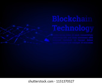 Geometric Blockchain High Technology Vector in the Future.World will be connecting easier with this tool.