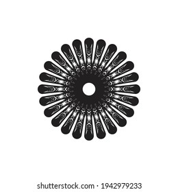 Hermoso círculo abstracto adorno de elementos de decoración vectorial.