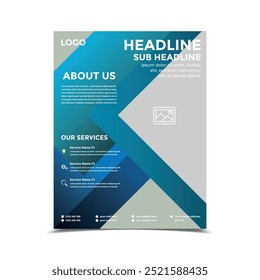 geometric blow color business flyer template