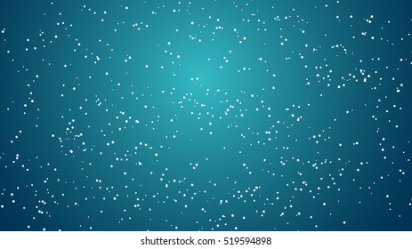 Geometric Blue abstract background with snow. Vector design illustration