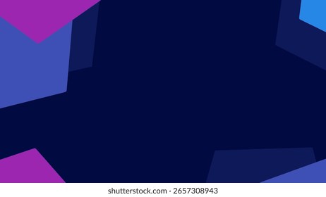 Geometric blue abstract background with square origami paper design for business and creative concept illustration