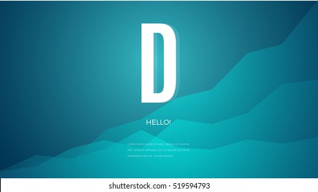 Geometric Blue abstract background with text. Vector design illustration