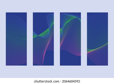 geometric blue background with abstract waves