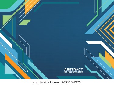 Geometrisches blaues Hintergrunddesign, abstraktes Hintergrunddesign, Banner-Hintergrunddesign, modernes abstraktes Design
