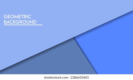 Geometric blue background with minimalism and modern style design