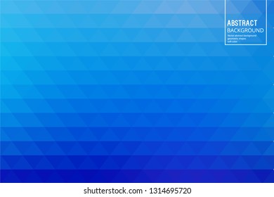 Geometric blue Background from Triangle. Mosaic Template for Your Design, Slides, start pages, Video Intros.