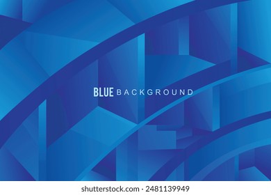 Geometric blue background vector design concept