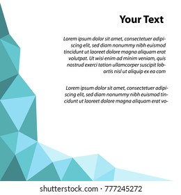 Geometric Blue Background. Vector Illustration. Backdrop, Pattern, Texture, Book Title, Page, Card, Flyer, Album CD Design.