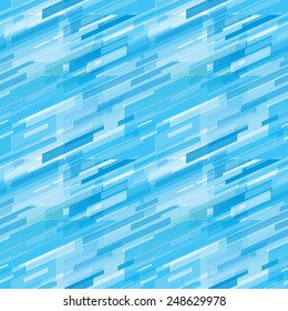 Geometric blue business background | Fresh seamless pattern with polygonal motion stripes 
