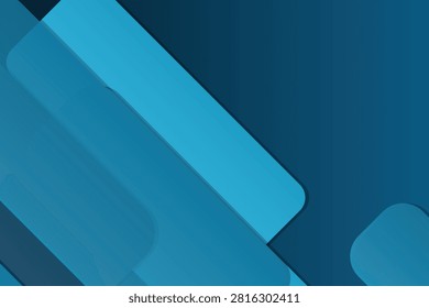 Geometric blue gradient abstract shapes on dark blue background, bluegradient cyan darkblue