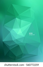 Geometric blue gradient background of bright perspective with lighting glowing triangle 3d effect crystal lattice. Graphic image template. Abstract Illustration 10 for your business brochure A4 format