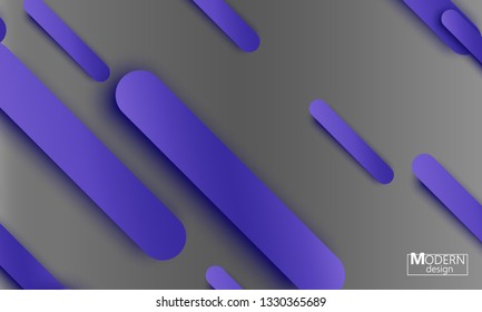 Geometric blue gray background. Material design. Minimal abstract cover. Creative colorful wallpaper. Trendy gradient poster. Vector illustration.