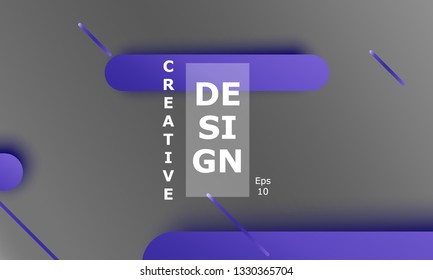 Geometric blue gray background. Material design. Minimal abstract cover. Creative colorful wallpaper. Trendy gradient poster. Vector illustration.