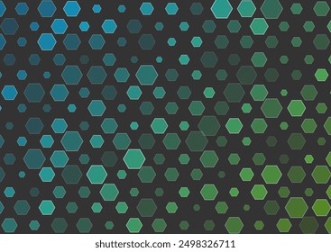 Fondo mínimo verde azul geométrico con textura hexagonal. Diseño Abstractas del Vector de la tecnología
