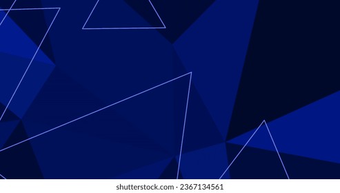 geometrisch blauer, moderner geometrischer Hintergrund mit Dreiecken