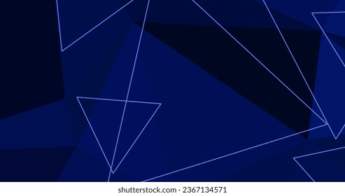 geometric blue modern geometric background with triangles