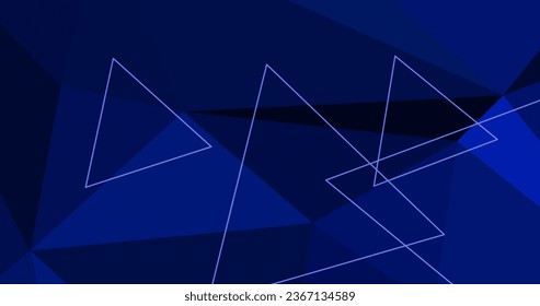 geometric blue modern geometric background with triangles