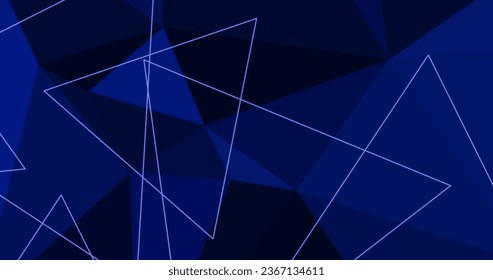 geometric blue modern geometric background with triangles