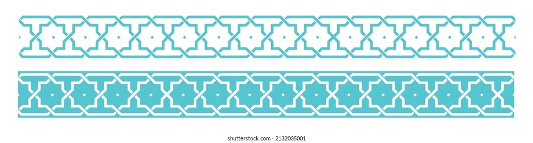 Geometric blue ornament of Uzbekistan