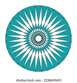Geometrisches blaues Oval-Mandala-Vektorgrafik 