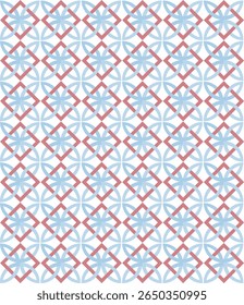Geométrico, azul, rosa, intertravamento, padrão repetitivo.