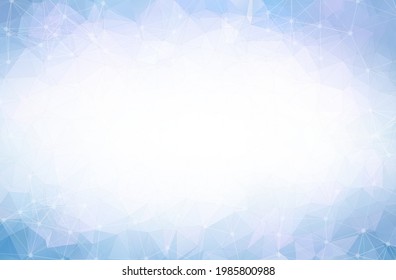 Molécula de fondo geométrica azul poligonal y comunicación. Líneas conectadas con puntos. Fondo minimalista. Concepto de ciencia, química, biología, medicina, tecnología.