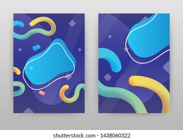 Geometric blue purple design for annual report, brochure, flyer, poster. Geometric abstract background vector illustration for flyer, leaflet, poster. Abstract A4 brochure template.