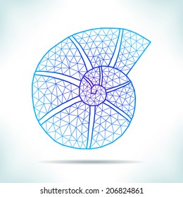 Geometric blue shell. Unusual interpretation.