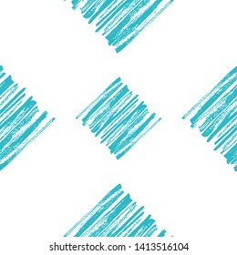 Geometric blue textured seamless pattern. Seamless vector background for textile design, wallpaper, surface textures, t-shirts, school supplies and more. Hand draw texture pattern.