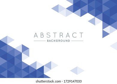 Fondo del vector abstracto geométrico azul y blanco para su uso en el diseño. Textura triangular moderna con texto para presentación y diseño de aterrizaje