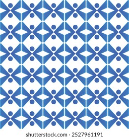 Diseño de patrón azul y blanco geométrico, perfecto para fondos modernos, Fondos de pantalla o inspiración textil.