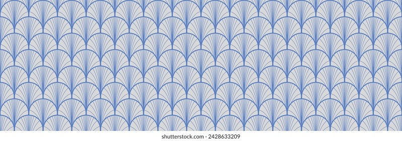 Geometric Bohemian Asian Print. Chinese Seamless Wave Pattern. Luxurious Japanese Fan Seamless Pattern. Rich VIP Japanese Clothes Design. Elegant Kimono, Wabi Sabi Shibori Ikat Tie Dye Fan Texture.