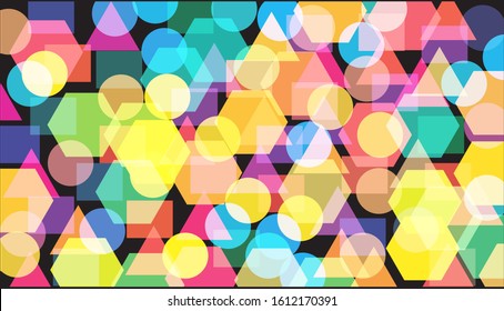 Geometric bokeh images For making backgrounds, photos, retouching or background backgrounds, brochures, website labels or book covers, magazines